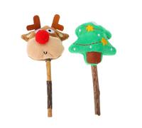 Hohopeti 2pcs Teething Stick Interactive Cat Toy Cat Mint Toy Pets Accessories Cat Teasing Toys Pet Toys Kitten Toy Cat Xmas Toy Puppy Chew Toys Kitten Teeth Cleaning Toys Pet Treats Wooden