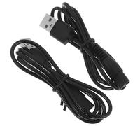 Hohopeti 2pcs USB Power Charger Cables with Rubber Connector for Electric Shavers Hair Removers Heat-Resistant and Wear-Resistant Charging Cords