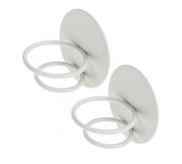 Hohopeti 2pcs Wall-mounted Makeup Sponge Holder No-drill Pad Storage Stand for Beauty Sponges Space-saving Powder Puff Organizer for Home Salon Hotel Use