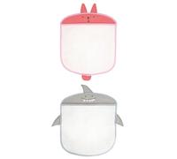 Hohopeti 2pcs White PVC Hanging Storage Bags with Suction Cup Design, Easy to Move Mesh Organizers for Clothes and Dolls, for Boys and Girls Room and Bedroom