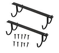 Hohopeti 2pcs Wine Cabinet Hook Under Shelf Mug Hangers Coffee Cup Hooks Multifunctional Mugs Hanging Mounted Cup Hanging Rack Hanger Black Iron