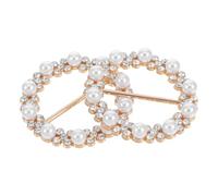 Hohopeti 2Pcs Women’S Scarf Ring Clips Round Alloy Buckle Rhinestones for Shawls and T-Shirts Robust Daily Wear Accessories