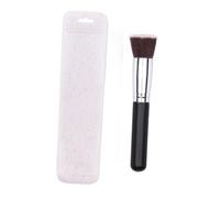 Hohopeti 2pcs Wooden Handle Makeup Brushes for Loose Powder and Foundation Soft Dense Rayon Bristles for Smooth Application Lightweight Portable Cosmetic Tools in Black and Rose Gold