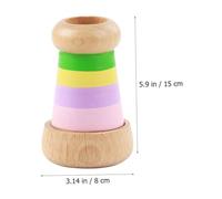 Hohopeti 2pcs Wooden Kaleidoscope with Poly Prism Effect Educational Sensory for Color Recognition and Grasp Training Safe Design