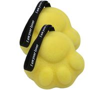 Hohopeti 2pcs XL Honeycomb Shower Loofah Sponge Set, Large Skin-Friendly Bath Body Scrubber for Deep Cleaning and Gentle Exfoliation, Yellow Back Sponge for Women and Men