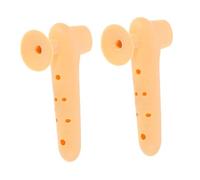 Hohopeti 2pcs Yellow Door Handle Covers Anti-Collision Protective Sleeve TPR Material No-Drill Installation Door Knob Safety Protector for Interior Compact and Elegant Design