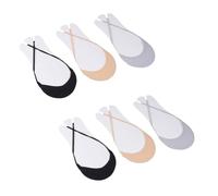 Hohopeti 3 Pairs Invisible Toeless Grip Socks for Women Summer Soft Forefoot Pads Half Socks for High Heels Sandals Flats Pumps Breathable Non Slip Low Cut Liner