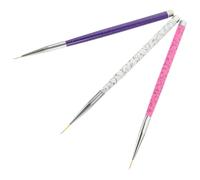 Hohopeti 3 pcs Nail Art Liner Brush Pens for Manicure Fiber Material Fine Line Drawing Pens for Gel Polish Nail Art for Painting Flowers and Pattern Design