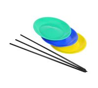 Hohopeti 3 Set Plastic Juggling Plates with Hand Sticks for Circus Performance Rotating Balance Stick for Street Shows Sensory Learning and Outdoor Entertainment