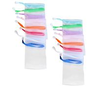 Hohopeti 30 Pcs Soap Saver Holder Foaming Net Pouch Bar Soap Bag with Drawstring for Face Cleansing and Travel Use Random Color for Skin Care Random Color