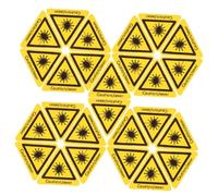 Hohopeti 30pcs Caution Lighting Safety Stickers English Warning Sign Security Decals with Rounded Corners for Equipment Safety Awareness and Accident Prevention