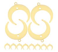 Hohopeti 30pcs Copper Moon Charm Pendants with Hole for Jewelry Making Crescent Shape Dangle Charms for DIY Necklaces Bracelets Earrings Keychains Celestial Moon-shaped Decoration Supplies