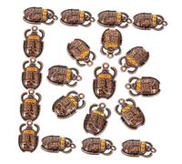 Hohopeti 30pcs Crystal-embedded Beetle Pendant Charms for DIY Egyptian Jewelry Crafting Ancient Scarab Necklace and Bracelet Accessories Elegant Creative Charm