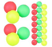 Hohopeti 30pcs Fishing Rig Floats Spherical Foam Fishing Floaters with Built-in Copper Rings for High Visibility and Maintaining Position in Rough Waters, for Lakes and Saltwater