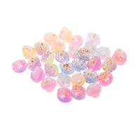 Hohopeti 30pcs Glow-in-the-dark Resin Sea Shell Charms Diy Craft Beads for Jewelry Making Scrapbooking Decoration in 6 Colors (5pcs Each) for Ocean Theme Accessories