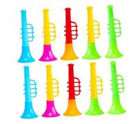 Hohopeti 30Pcs Little Trumpet Colorful Blowing Horn Musical Learning Instruments for Birthday Party Holiday Fun Random Color