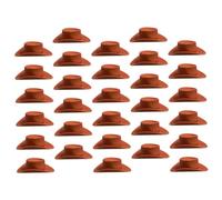Hohopeti 30pcs Mini Cowgirl Hats Cake Hat Decor Tiny Plastic Party Decorations for Dolls Festival Photo Props