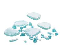 Hohopeti 30pcs Resin Faux Ice Cubes, Realistic Miniature Ice Blocks for Model Train Scenery, Lightweight Dollhouse Accessory with Lifelike Winter Atmosphere for Fairy Garden Display