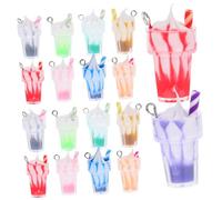 Hohopeti 30pcs Resin Ice Cream Cup Charms for DIY Necklace Bracelet Pendants Mini Colorful Ice Cream Cone Craft Charms for Jewelry Making and Keychain Accessories