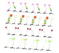 Hohopeti 32pcs Simulation Plant Hair Clips for Women Lightweight Secure Hold Gradient Leaf Floral Designs Fun Hair Accessories for Creative Hairstyles