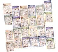 Hohopeti 33Pcs Portable Camping Bingo Game Cards for Family and Friends Outdoor Summer Activities Creative Design Materials for Camping Games and Road Trip Entertainment
