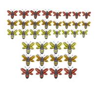 Hohopeti 36pcs 3D Iridescent Paper Bee Wall Stickers Self-Adhesive Decals for Holiday Celebration Decoration and Photography Background, Easy to Use and Won't Fade