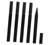 Hohopeti 3pcs 1ml Empty Eyeliner Pen Tubes Black Plastic Lightweight Containers and Assorted Brush Tips for Cosmetic Shops and Markets