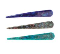 Hohopeti 3pcs Acrylic Large Hair Clips for Women Non-fading Barrettes for Thick and Fine Hair Stylish Accessories for Ponytail Braid Party Wedding and Everyday Use in Sea Blue Light Gray