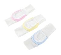 Hohopeti 3pcs Adjustable Diaper Fixing Tape Cotton Soft Elastic Diapers Strips Safety Belt for Newborns Portable Comfortable Fastener Blue Yellow Pink