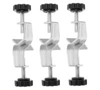 Hohopeti 3PCS Adjustable Lab Stand Clamp Holder with Dual Screw Bosshead Heavy Duty Iron Flask Clamp for Stable Chemistry Laboratory Equipment