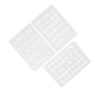 Hohopeti 3pcs Alphabet Letter Painting Stencils Reusable Thin DIY Drawing Templates for Wall Craft Art Projects Suitable for Wood and Spray Painting with Diverse Letter Patterns
