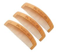 Hohopeti 3pcs Anti-static Wooden Hair Comb Fine Tooth Detangling Combs for All Hair Types Smooth Natural Wood Material Lightweight Portable Styling Tools for Men and Women