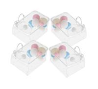 Hohopeti 3pcs Clear Figure Display Case Transparent Mini Doll Collectible Carrying Bag with Protective Storage Chic Minimalist Organizer for Collectors and Fans