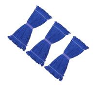 Hohopeti 3pcs Commercial Mop Head Replacement Loop-end Cotton Strings Washable Heavy Duty Wet Cleaning Refill with Headband for Home and Industrial Floor Maintenance