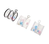 Hohopeti 3pcs Doll Storage Bag Mini Storage Bag Keychain Hanging Blind Case for Figures Action Figure Case Pvc Transparent