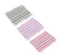 Hohopeti 3pcs Elastic Mesh Headbands for Shower and Makeup, Breathable Hairbands with Stretchy Fit, Facial Hair Wraps for Spa and Skincare Use Random Color Random Color