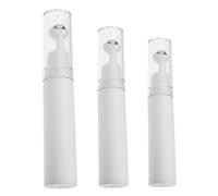 Hohopeti 3pcs Eye Cream Roller Bottles Set 5ml, 10ml, 15ml Refillable Empty Roller Ball Applicators White for Travel Portable Facial Serum and Massage Oil