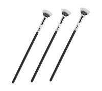 Hohopeti 3pcs Fan-shaped Mascara Lash Brush for Precise Eyelash Application Black Lash Applicator Wands with Scalloped Fan Head for Even Coating and Extended Use