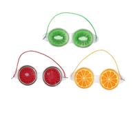 Hohopeti 3pcs Fruit Design Cooling Gel Eye Patches for Puffiness and Dark Circles Relief Reusable Ice Eye Pads for Swelling Home and Travel
