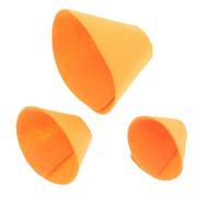 Hohopeti 3pcs Guinea Pig Soft Cone Collar with Breathable Doughnut Design, Anti-lick Bite Protection for Small Pets Postoperative Recovery, Orange Small, Medium, Large Sizes