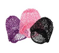 Hohopeti 3pcs Handmade Crocheted Hair Bun Covers Stretchy Breathable Mesh Nets for Women Lightweight Sleep Caps for Comfortable Hair Wraps Elegant Updo Hairnets for Sleeping Dancing