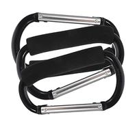 Hohopeti 3pcs Heavy Duty Stroller Hooks Strong Bearing Capacity Made of Black Aluminium Alloy, Portable and Practical Hooks for Bike and Shopping Cart Use