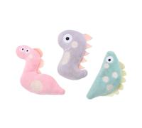 Hohopeti 3Pcs Interactive Plush Cat with Catnip Cute Pink Snake Gray Dinosaur Teasers for Indoor Cats and Kittens Pet Play Props to Stimulate Curiosity and Prevent Scratching