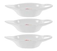 Hohopeti 3Pcs Multipurpose Ceramic Tea Bag Holder for Sauce Dessert Dipping Dishes Reusable Household Tea Bag Tray Coaster Suitable for Home Hotel Restaurant Tearoom Use