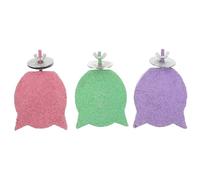 Hohopeti 3pcs Parrot Perch Stand Bird Beak Claw Grinder Platform for Parakeets Lovebirds Cockatiels Conures Safe Grooming Cage Bird Perches for Active Play and Nail Care