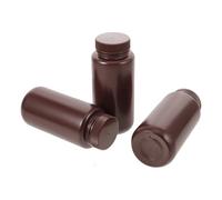 Hohopeti 3pcs Plastic Medicine Bottles with Lids Refillable Storage Containers PP Material for Liquid Samples Chemical Reagents and Daily Use