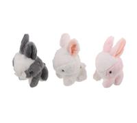 Hohopeti 3pcs Plush Bunny Keychain Soft Plush Rabbit Backpack Charms Cute Halloween Party Favors Stocking Stuffer Accessories for Purse Handbag Decoration