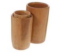 Hohopeti 3Pcs Professional Bamboo Cupping Cups Medium Large Reusable Carbonized Bamboo Jars for Fire Cupping Therapy and Body Massage Suitable for Back Arm Waist Knees