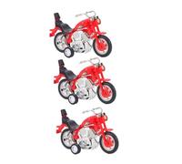 Hohopeti 3Pcs Pull-back Inertia Motorcycle Motorbike Vehicles for Random Colors Energy-saving Design Easy to Carry and Play Random Color