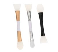 Hohopeti 3pcs Silicone Mask Brush Set Dual-end Design and Supple Brush Head, Convenient to Use Facial Mask Applicators for Skin Care, Suitable for Professionals and Beginners Random Color
